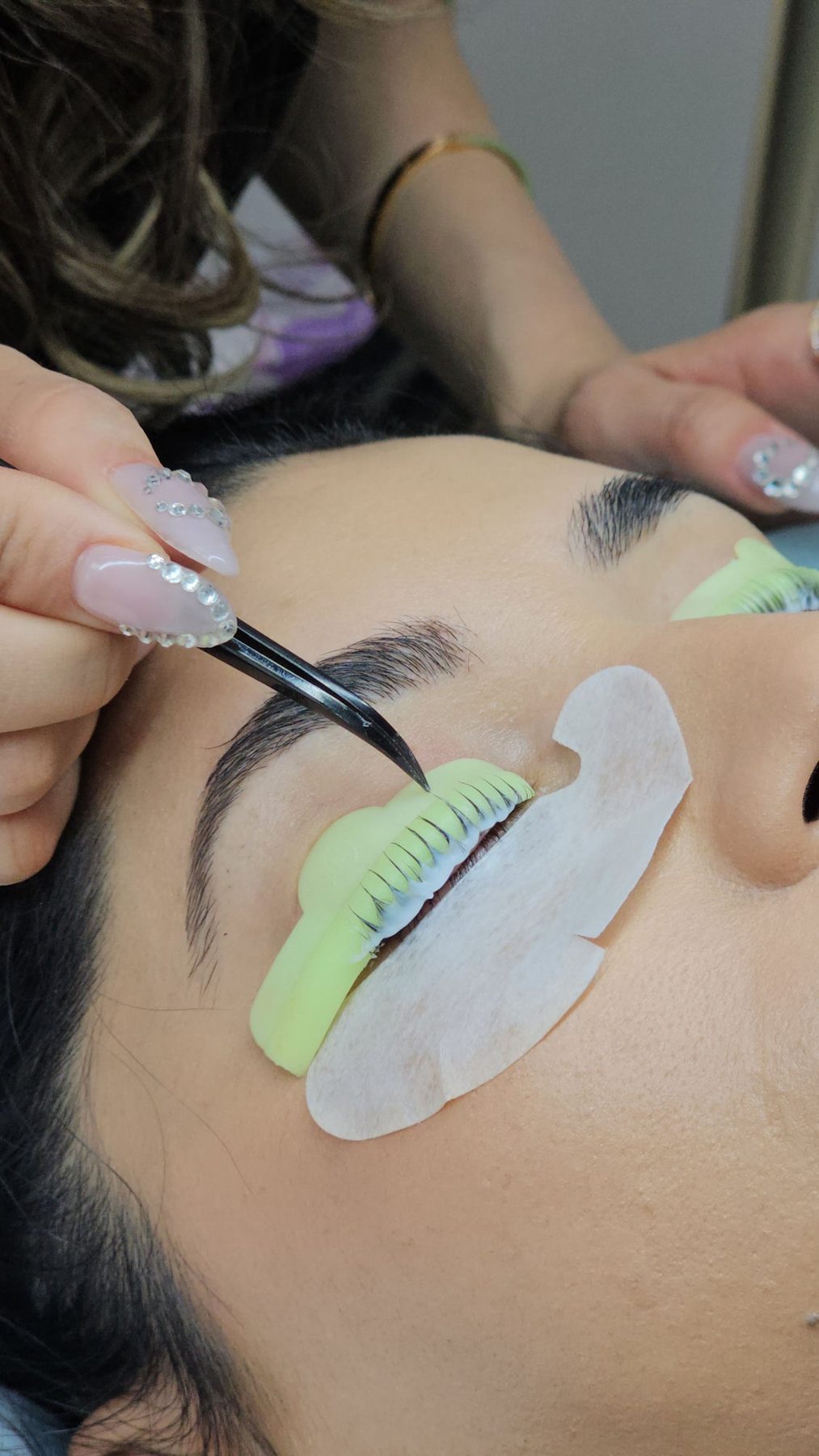 Hands-on lash training at the Angelic Academy